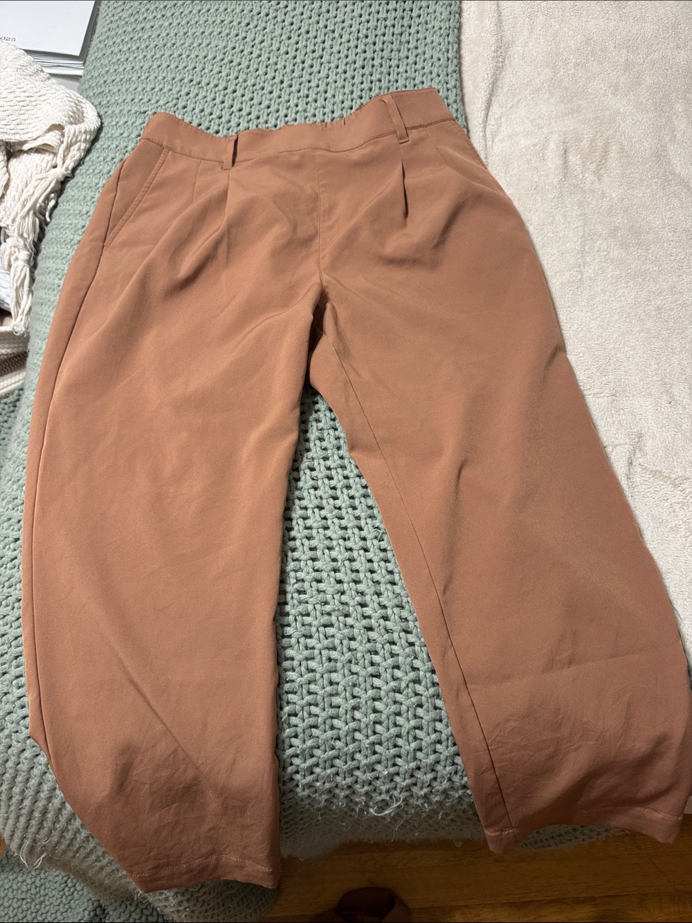 Loft Casual Pleated Pants in Brown
